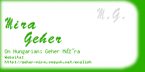 mira geher business card